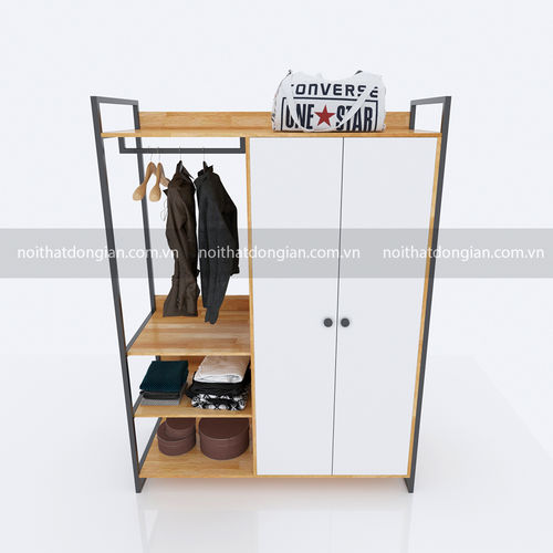 Tủ quần áo kết hợp kệ xếp và treo