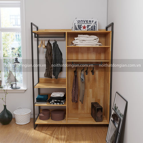 Tủ quần áo kết hợp kệ xếp và treo
