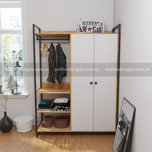 Tủ quần áo kết hợp kệ xếp và treo