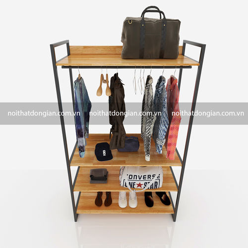 SFKQA002 - Kệ treo quần áo 4 tầng để đồ 1 hàng treo