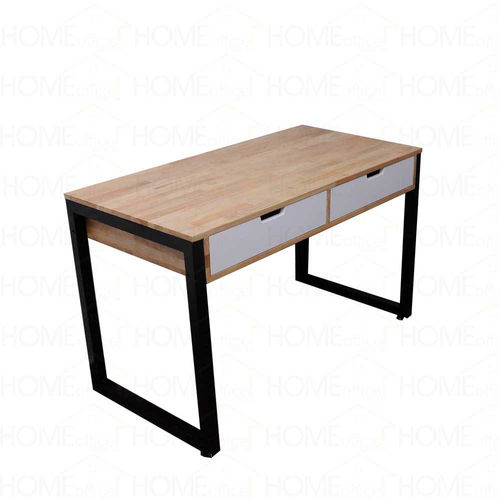 SFBHK005 - Bàn làm việc 2 hộc kéo gỗ cao su chân sắt hộp ( 1200x600x750mm)
