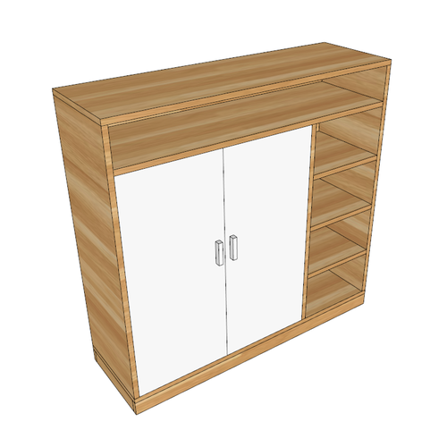 SFKG002- Kệ tủ giày 5 tầng gỗ cao su có cửa