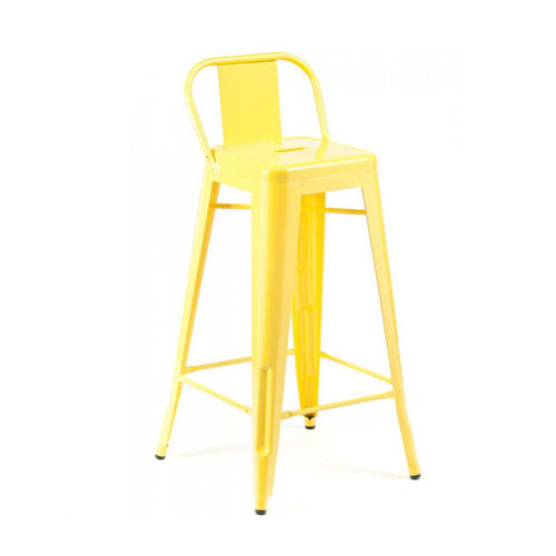 Ghế cafe tolix cao màu vàng
