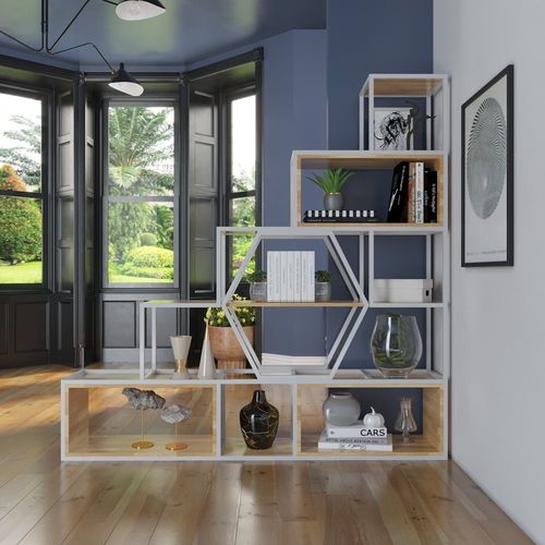 Kệ hình thang khung sắt gỗ SFKS011