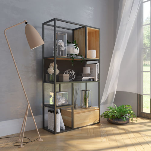 Kệ sách trang trí hiện đại SFKS006