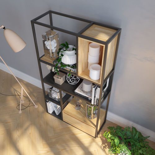 Kệ sách trang trí hiện đại SFKS006