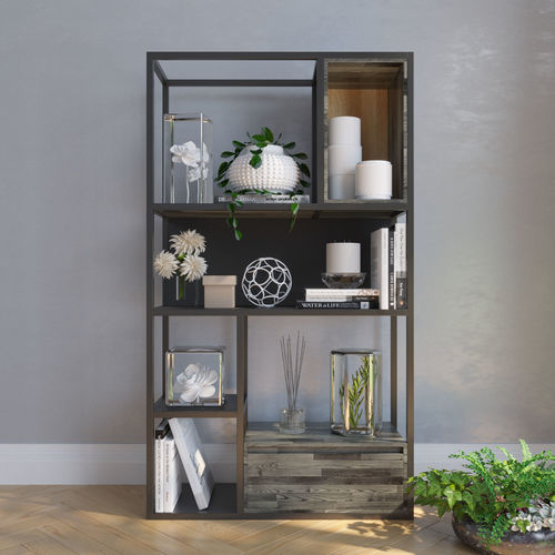 Kệ sách trang trí hiện đại SFKS006