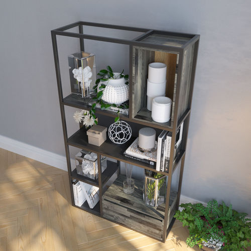 Kệ sách trang trí hiện đại SFKS006