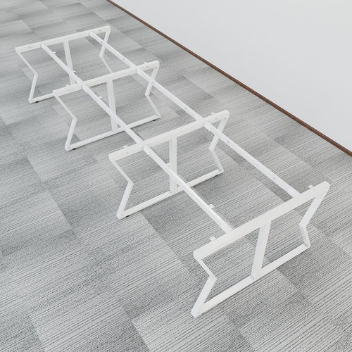 SFMC007 - Bàn cụm 6 chỗ ngồi gỗ cao su chân sắt chữ M