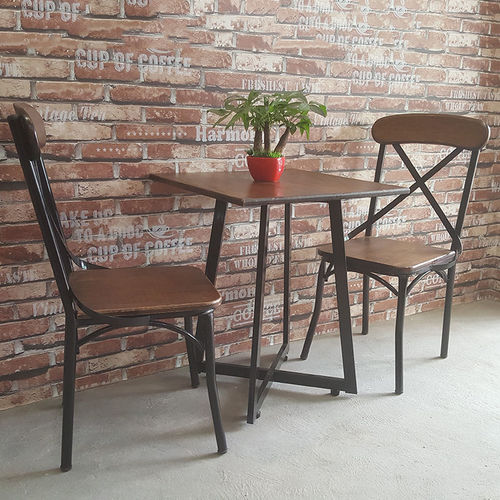 bàn ghế cafe gỗ cao su