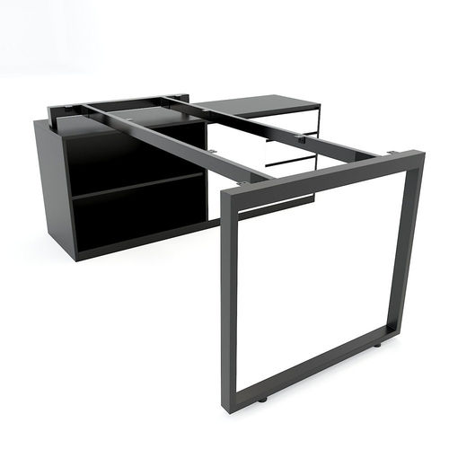 SFRT002 - Bàn giám đốc gỗ cao su chân lắp ráp