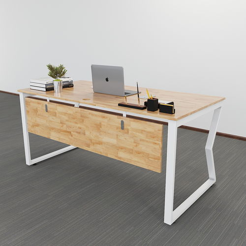 SFMC002 - Bàn làm việc giám đốc gỗ cao su chân sắt chữ M