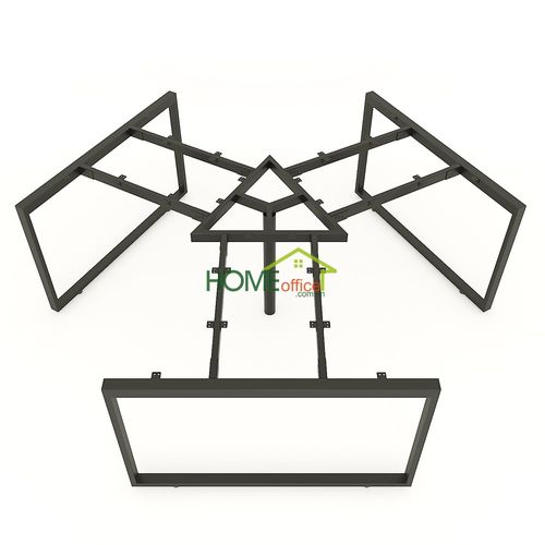 chân sắt lắp ráp bàn cụm 3 người