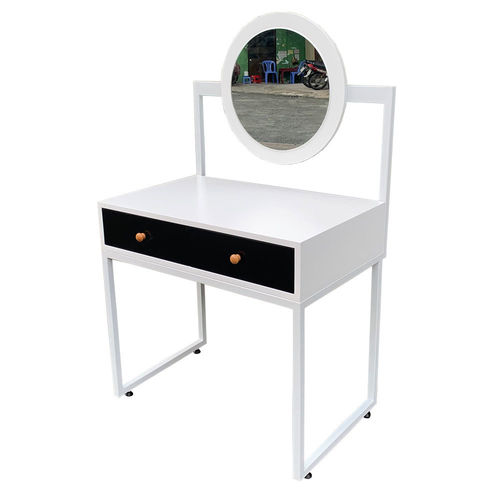 Bàn trang điểm gỗ cao su sơn trắng có gương - SFBTD010