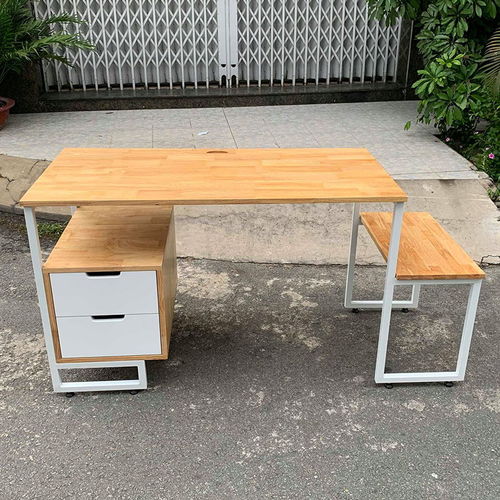 SFBHK001- Bàn làm việc kết hợp hộc kéo và kệ (60x120x75cm)