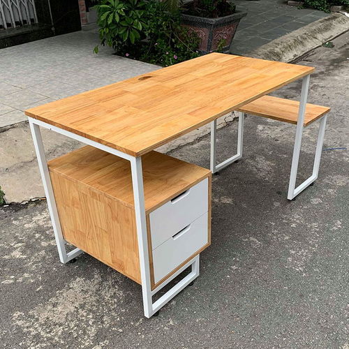 SFBHK001- Bàn làm việc kết hợp hộc kéo và kệ (60x120x75cm)