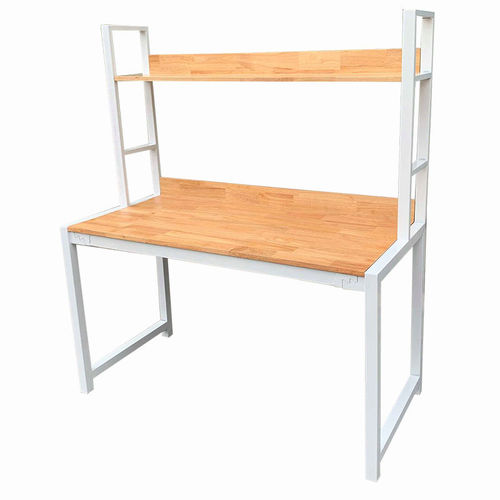 SFBK005 - Bàn làm việc kết hợp kệ khung sắt gỗ cao su
