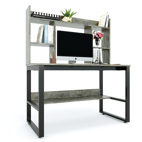SFBK002 - Bàn chấn chân sắt gỗ cao su kết hợp kệ gỗ