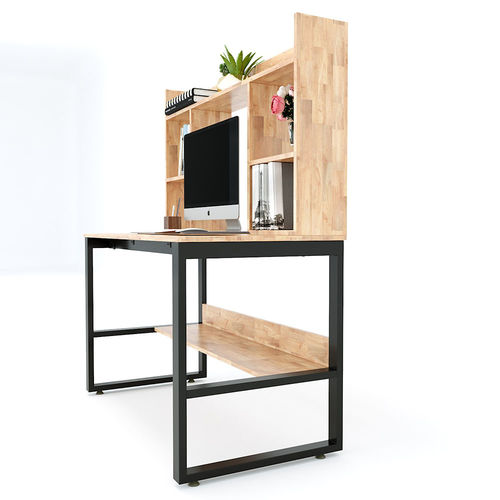 SFBK002 - Bàn chấn chân sắt gỗ cao su kết hợp kệ gỗ