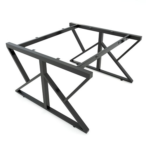 SFKC120 - Chân bàn cụm 2 chỗ sắt 25x50 lắp ráp chữ K