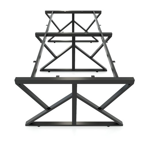 SFKC122 - Chân bàn cụm 4 chỗ sắt 25x50 lắp ráp chữ K