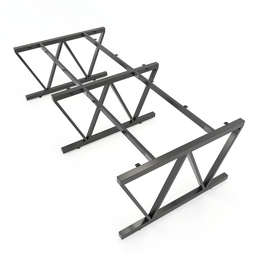 SFMC122 - Chân bàn cụm 4 chỗ sắt 25x50 lắp ráp chữ M
