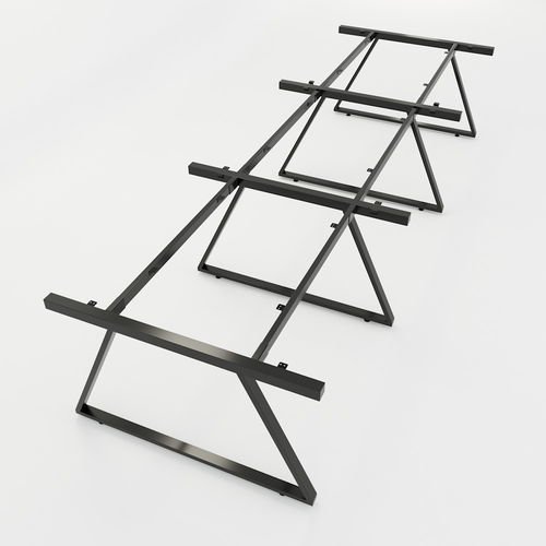 SFTV123 - Chân bàn cụm 6 chỗ sắt 25x50 lắp ráp hình thang vuông