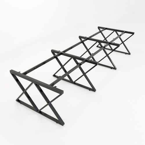SFXC123 - Chân bàn cụm 6 chỗ sắt 25x50 lắp ráp chữ X