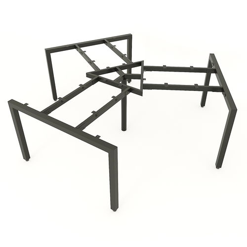 SFUC121 - Chân bàn cụm 3 chỗ sắt hộp lắp ráp