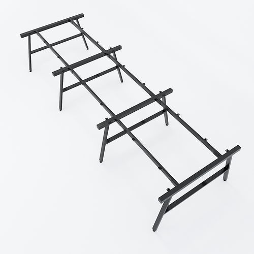 SFAC123 - Chân bàn cụm 6 chỗ sắt 25x50 lắp ráp chữ A