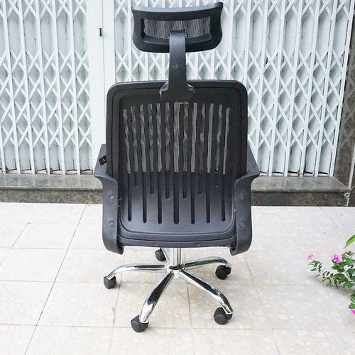 SFGLV005- Ghế xoay lưng lưới tay liền có tựa đầu