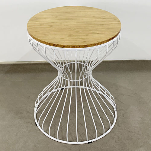 SFBCF031- Bàn cafe gỗ TRE tròn 60cm chân Đồng Hồ Cát