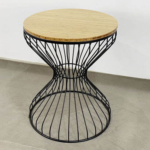 SFBCF031 - Bàn cafe gỗ TRE tròn 60cm chân Đồng Hồ Cát 2