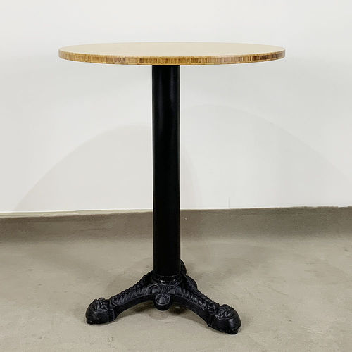 SFBCF034 - Bàn cafe gỗ TRE tròn 60cm chân gang đúc