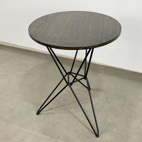 Bàn Cafe gỗ TRE ÉP tròn 60cm chân sắt Lap 2