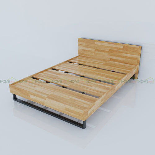 SFGN003 - Giường ngủ gỗ cao su viền gỗ Ferro 3