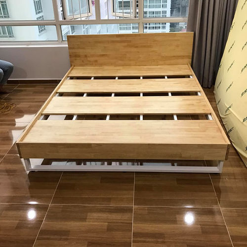 SFGN003 - Giường ngủ gỗ cao su viền gỗ Ferro 4