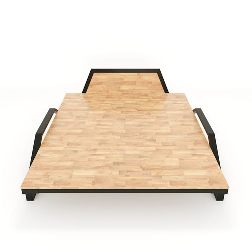 SFGN008 - Giường ngủ Tankbed khung sắt lắp ráp gỗ cao su 2