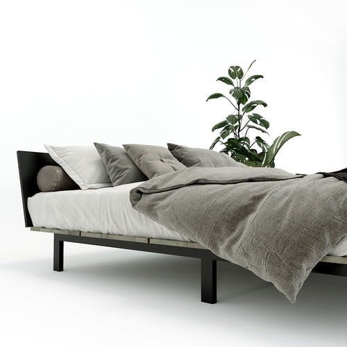 SFGN012 - Giường ngủ JAPA gỗ cao su khung sắt lắp ráp 4