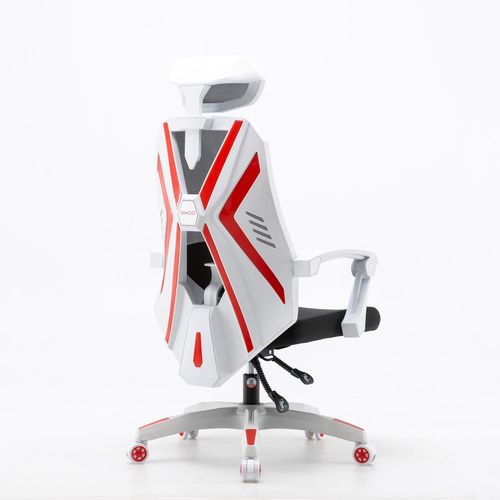 Ghế Gaming Ergonomic màu trắng đỏ cao cấp