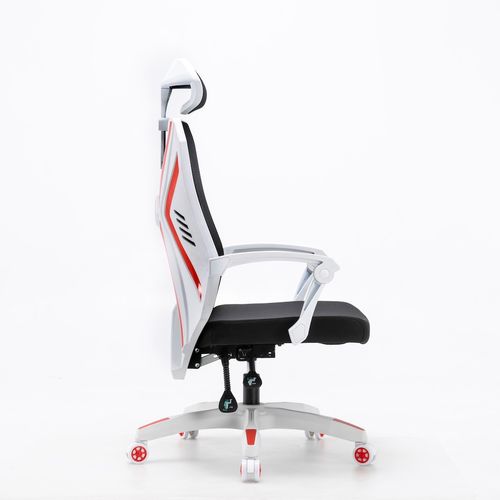 Ghế Gaming Ergonomic màu trắng đỏ cao cấp