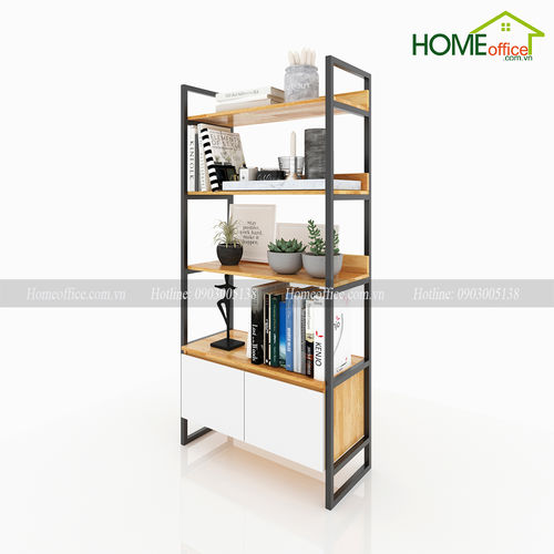 Kệ tủ gỗ trang trí 4 tầng hiện đại - SFKS027