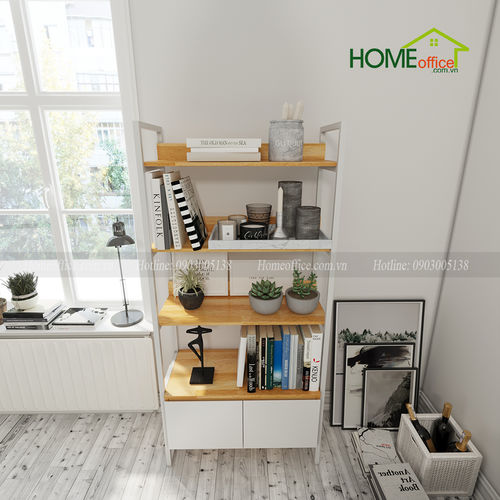 Kệ tủ gỗ trang trí 4 tầng hiện đại 3