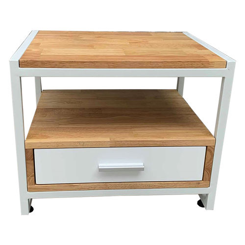 SFTDG017 - Tủ đầu giường khung sắt gỗ cao su 3