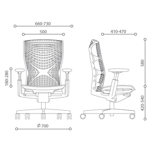 Ghế Ergonomic Raina TPE văn phòng