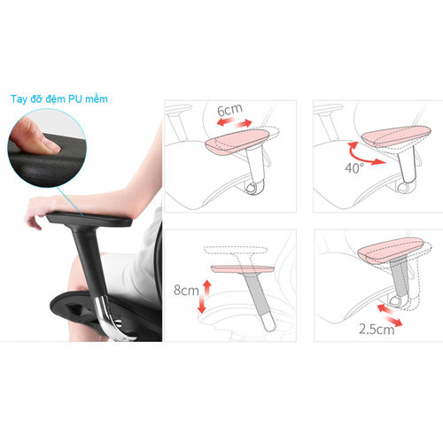 Ghế Ergonomic văn phòng cao cấp
