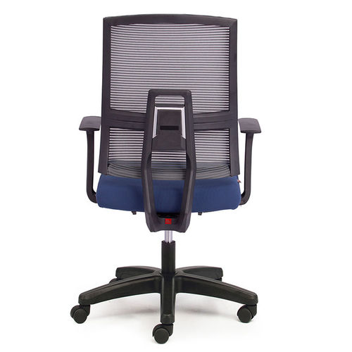 Ghế văn phòng chân xoay nệm xanh dương lưng lưới M1084-03