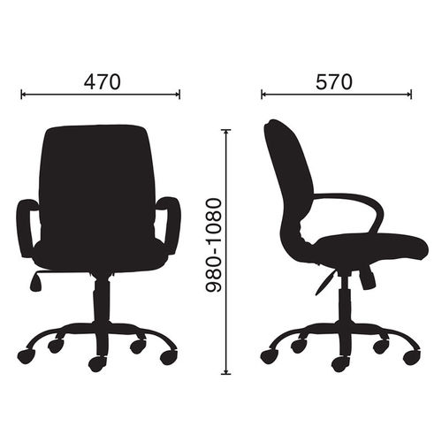 Ghế văn phòng chân xoay nệm Simili M1020-02