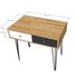 Bàn trang điểm gỗ cao su đơn giản chân Hairpin - SFBTD004