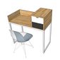 Bàn trang điểm gỗ cao su 2 hộc kéo trên bàn SFBTD013